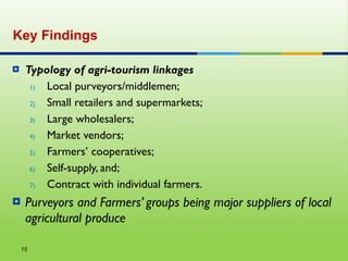 Agri-tourism linkages in jamaica: case study of the negril tourism industry