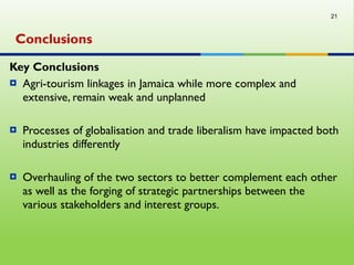 Agri-tourism linkages in jamaica: case study of the negril tourism industry