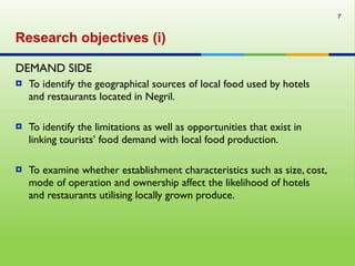 Agri-tourism linkages in jamaica: case study of the negril tourism industry