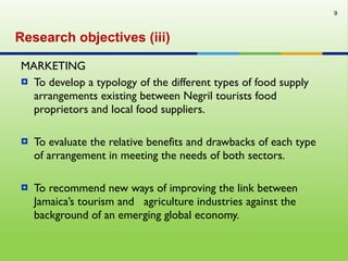 Agri-tourism linkages in jamaica: case study of the negril tourism industry