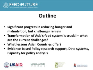 Agricultural or Food System Transformation in Asia ?