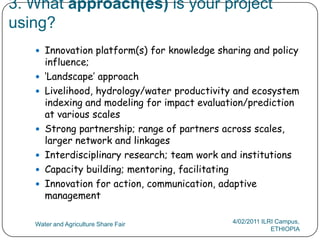 Agri-water Share Fair Projects' Presentations