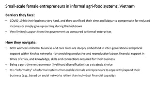 The pandemic and women in agribusiness in Myanmar and Vietnam: Insights from in-depth-interviews with small- and medium-scale entrepreneurs  