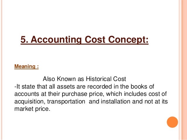 cost principle of accounting cost principle of accounting