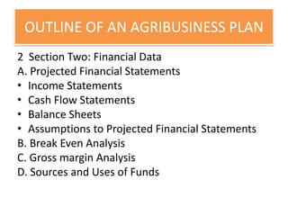 Agribusiness business development plan