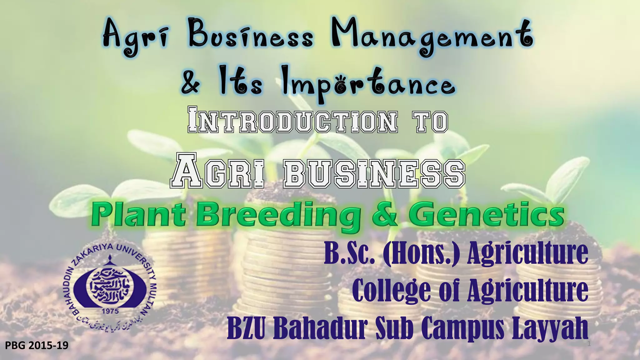 Agri business Management and its Importance | PDF