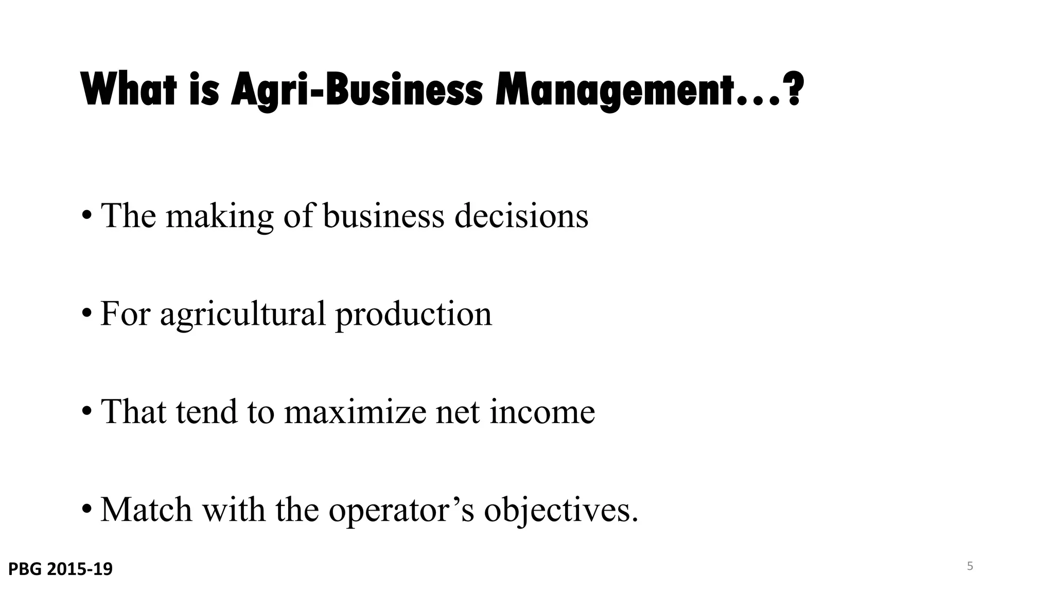 Agri business Management and its Importance | PDF