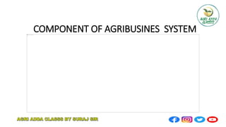 COMPONENT OF AGRIBUSINES SYSTEM
 