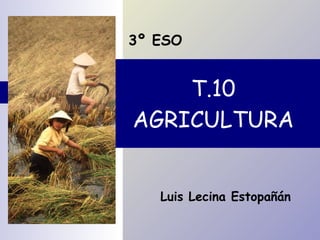 T.10 AGRICULTURA 3º ESO Luis Lecina Estopañán 