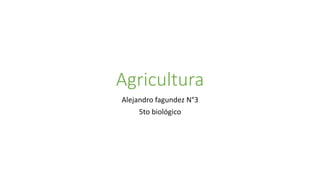 Agricultura
Alejandro fagundez N°3
5to biológico
 