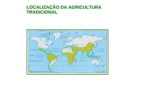 LOCALIZAÇÃO DA AGRICULTURA
TRADICIONAL
 