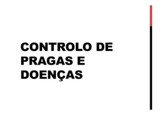CONTROLO DE
PRAGAS E
DOENÇAS
 