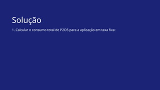 Solução
1. Calcular o consumo total de P2O5 para a aplicação em taxa fixa:
 