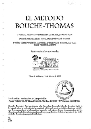 Agricultura ecológica   libro - método bouche thomas [cultivo de frutales]