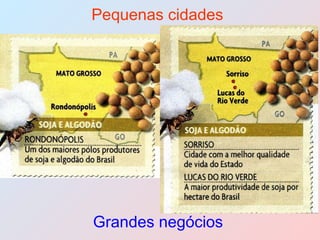 Pequenas cidades Grandes negócios 