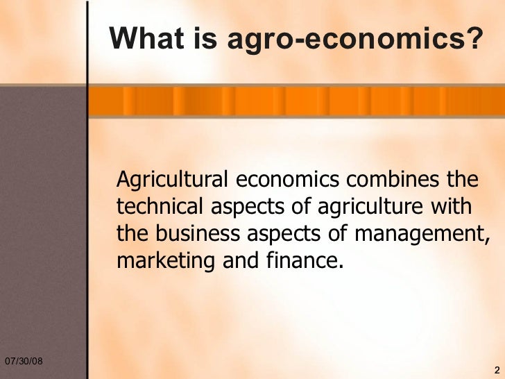 Agricultural Economics