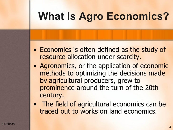 Agricultural Economics