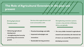 The Role of Agricultural Extension in Driving Livestock and Crop ...