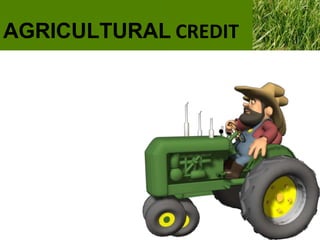 AGRICULTURAL CREDIT
 