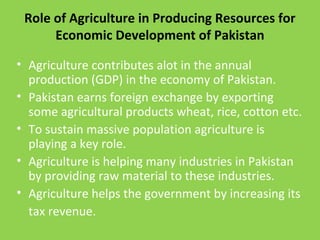 Agricultural development in PAKISTAN | PPT