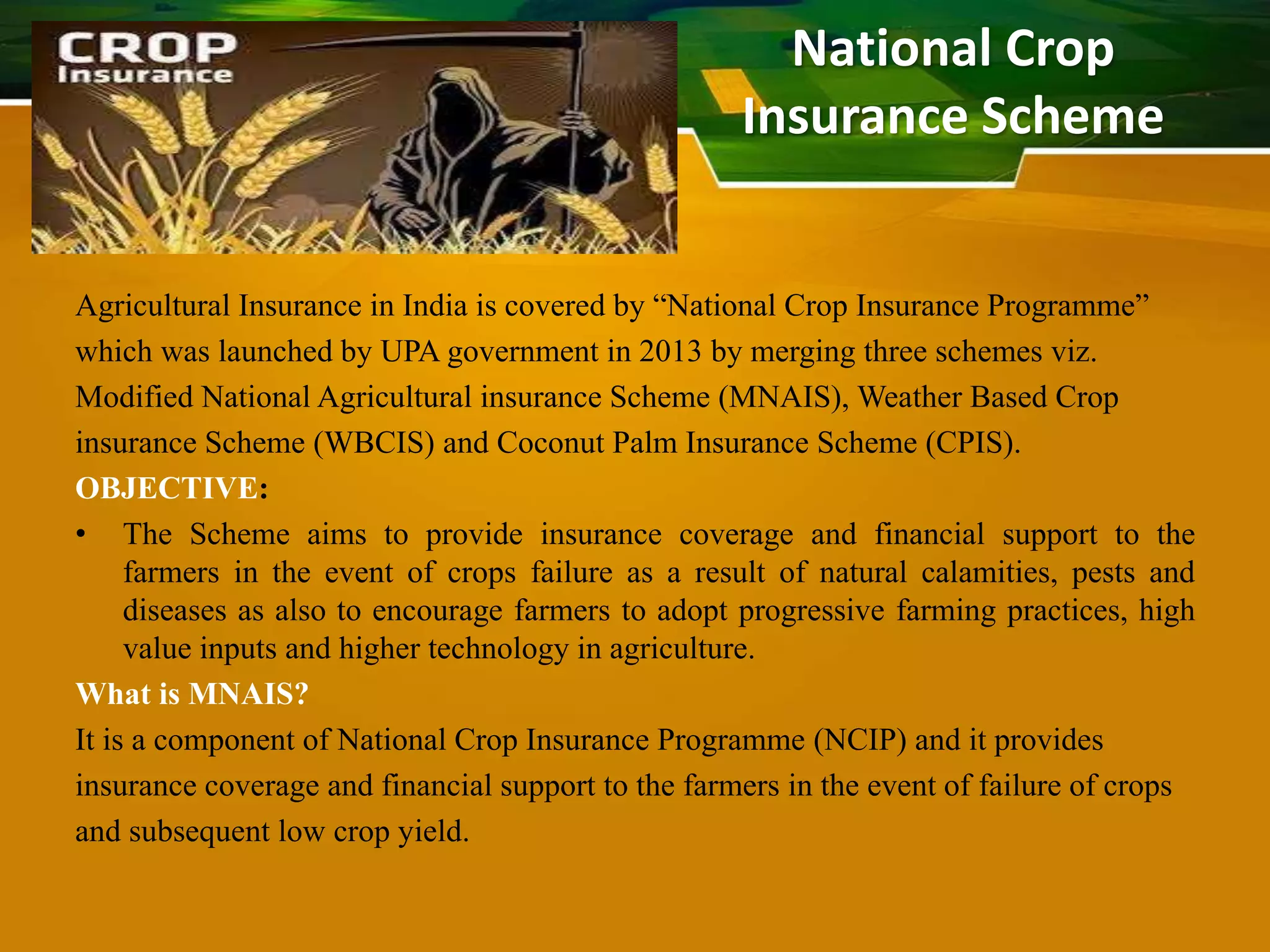 Agricultural developmental programmes and policies | PPTX