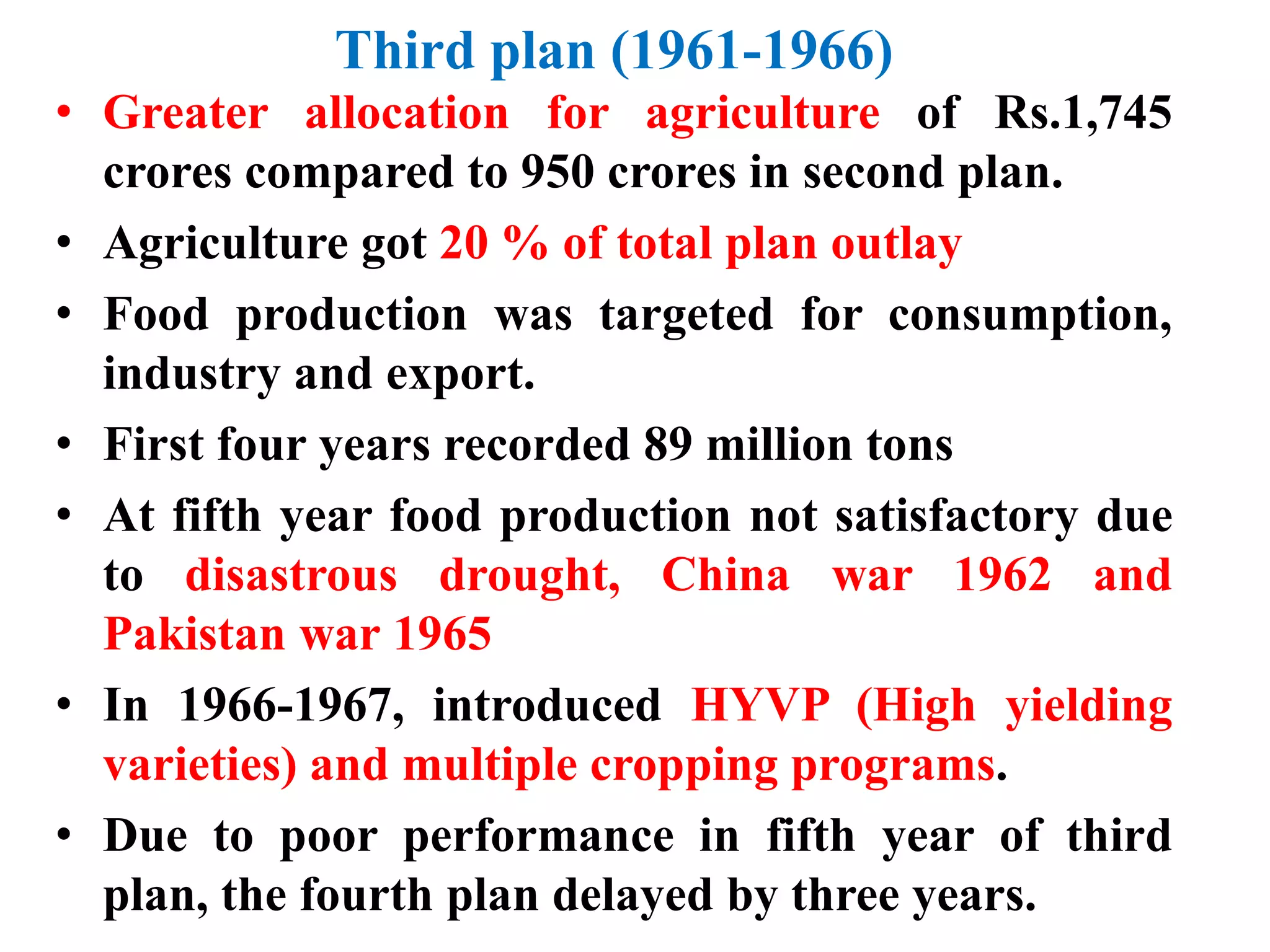 Agricultural development through Five year plans.ppt/Dr. K. Vanangamudi ...