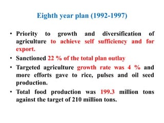 Agricultural development through Five year plans.ppt/Dr. K. Vanangamudi ...