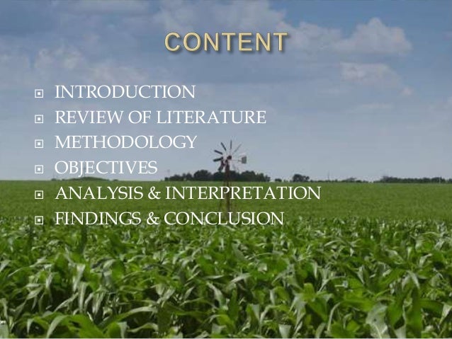 Literature review example, agriculture image
