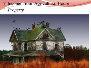 (c) Income From Agricultural House
Property
 