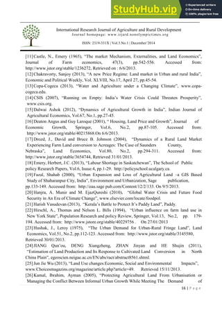 AGRICULTURAL LAND CONVERSION AND FOOD SECURITY A THEMATIC ANALYSIS | PDF