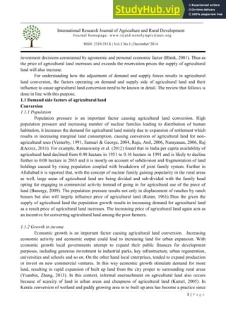 AGRICULTURAL LAND CONVERSION AND FOOD SECURITY A THEMATIC ANALYSIS | PDF