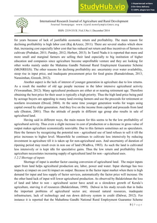 AGRICULTURAL LAND CONVERSION AND FOOD SECURITY A THEMATIC ANALYSIS | PDF