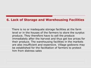 Inadequate Storage Agricultural marketing | PPT
