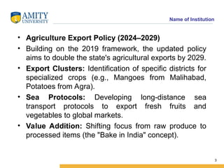 Comprehensive Overview of Uttar Pradesh Agricultural Policies and ...