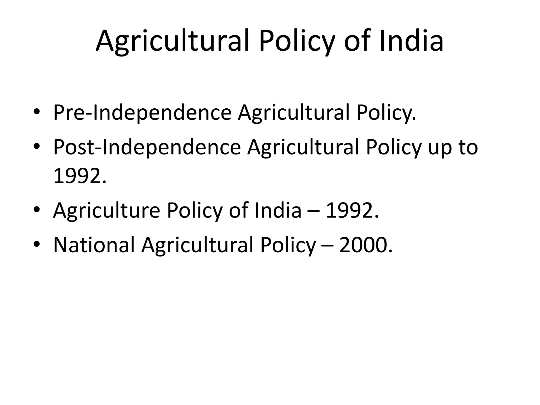 Agricultural Policy.ppt