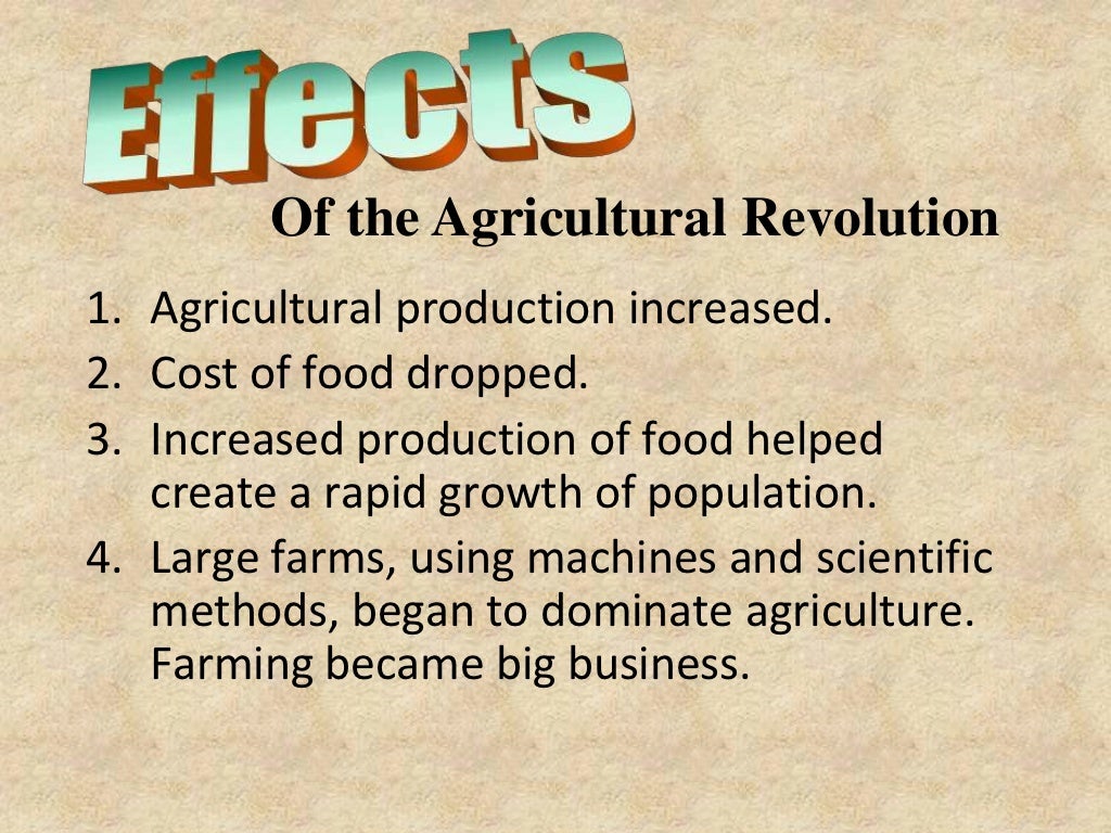 Economic Revolutions Agricultural Revolution