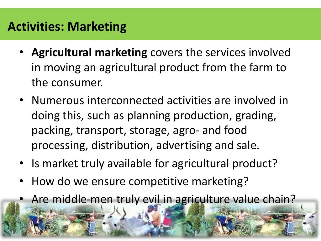 Agricultural value chain analysis