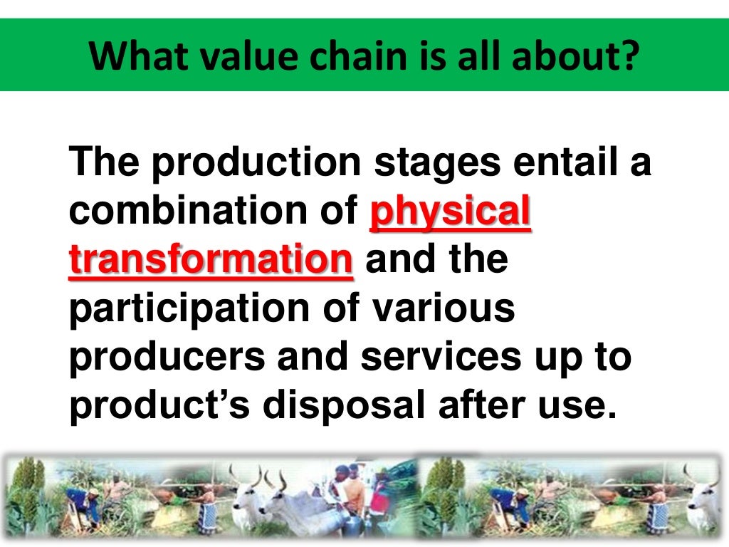 Agricultural value chain analysis