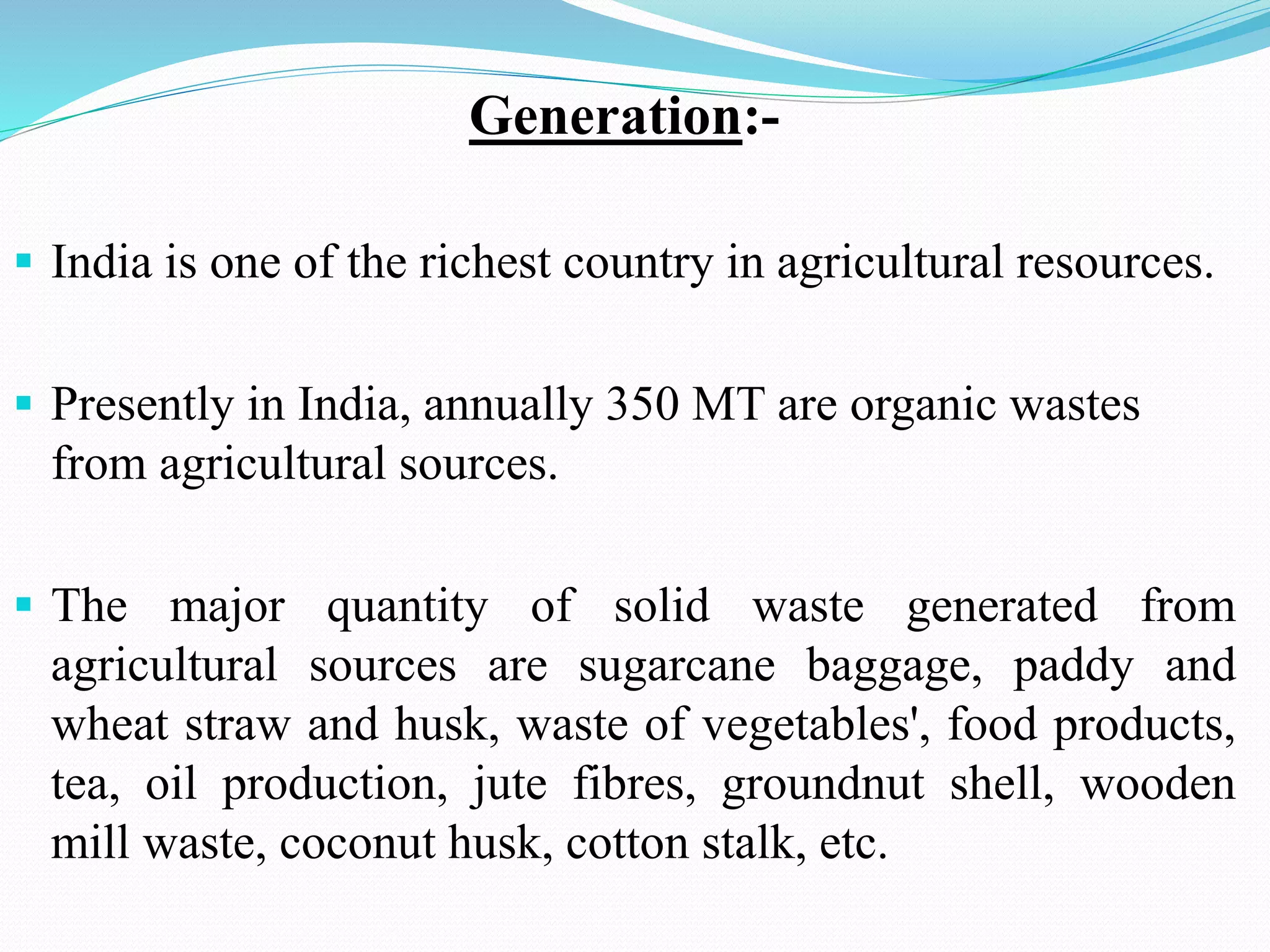 Agricultural waste management PPT