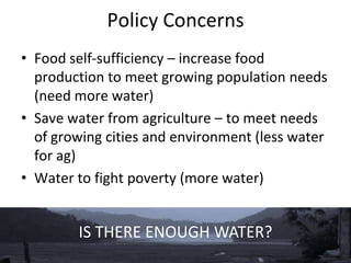 Agricultural Water Management - The Key To Food Security In A Changing ...
