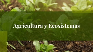 Agricultura y Ecosistemas
 