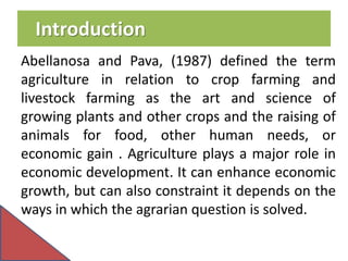 The Role of agriculture in economic development - in Tanzania | PPTX