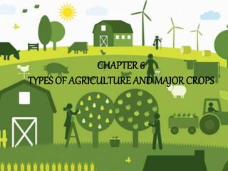 CHAPTER 6
TYPES OF AGRICULTURE AND MAJOR CROPS
 