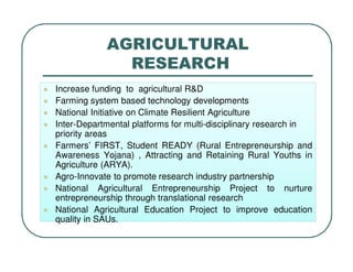 Strategies for Agriculture in the 12th Plan (2012 - 2017) | PDF