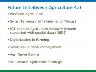 Reshaping Agriculture in Sri Lanka through ICT. | PPTX
