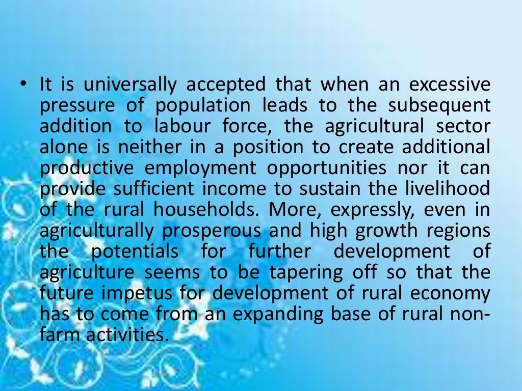 Agriculture and non agriculture sectors of economy