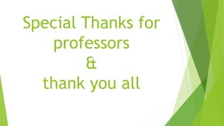 Special Thanks for
professors
&
thank you all
 