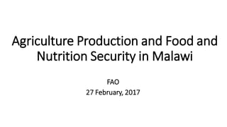 Agriculture food and nutrition security malawi | PDF | Agriculture ...