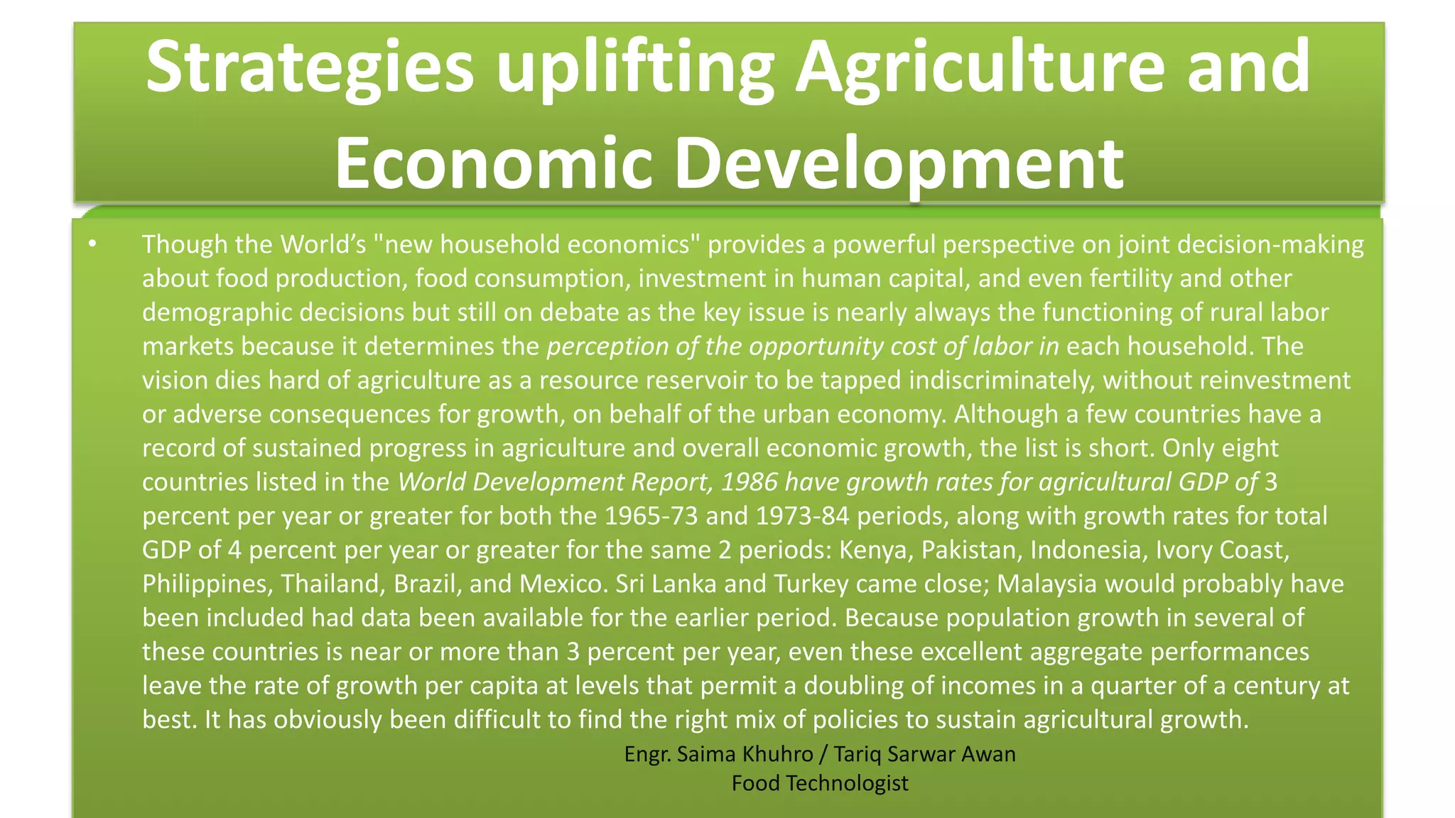 A closer look at Urban Agriculture And Economic Development