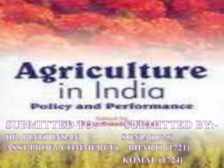 Agriculture  in  india 2